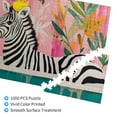 thumbnail image 3 of 1000 pcs Zebra's bathing time 1000 Piece Vibrant Jigsaw Puzzle,Unique and Beautiful Design,Funny Zebra's bathing time Modern Style Puzzles 1000 Piece,Gift for Zebra Lovers,Stress relieving pleasure, 3 of 6