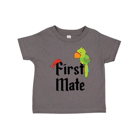 

Inktastic First Mate Pirate with Parrot and Bandanna Boys or Girls Toddler T-Shirt