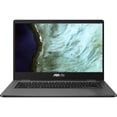 thumbnail image 2 of ASUS - 14.0" Chromebook - Intel Celeron N3350 - 4GB Memory - 32GB eMMC - Grey, 2 of 13