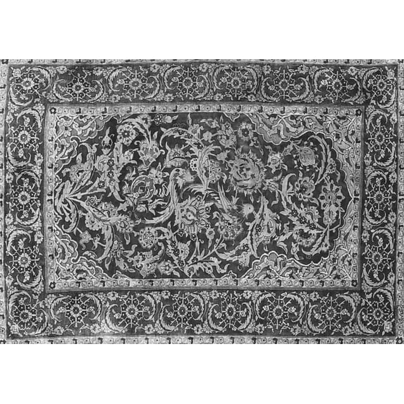 Ahgly Company Indoor Rectangle Persian Gray Traditional Area Rugs, 5' x 8'