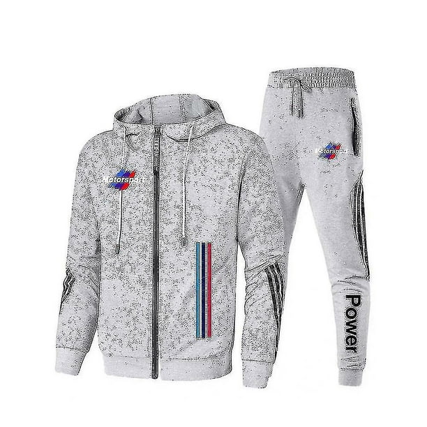 For Bmw Men s Casual Sports Suit Zipper Hooded Jacket Pants Tracksuit Sweatshirt Casual Male Set ZJKDGJKJ Walmart