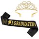 thumbnail image 2 of Cinturón de hombro para la temporada de graduación, conjunto de corona, cinturón de etiqueta para fiesta de graduación, banda para el cabello de aleación, 2 of 6