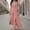 Pink, variant on Kmdttou Women's Short Sleeve Loose Plain Dresses Fashion Women's Summer Temperament Solid Short Sleeve V-Neck Long Dress