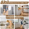 thumbnail image 5 of Kitchen Toddler Tower Helper with Handles, Adjustable 2 Step Stool for Kids Toilet Potty Training, Safety Rail and Anti-Slip Steps,Child Kids Learning Standing Ladder Tower for Counter, Bedroom, 5 of 17