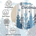 thumbnail image 4 of Merry Christmas Shower Curtain, Blue Xmas Pine Tree Holiday Winter New Year Bathroom Curtain Decor, Waterproof Shower Curtian Accessory Set 12 Hooks 72x72 inch, 4 of 6