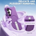 thumbnail image 4 of ExoGuard for Samsung Galaxy S25 Plus Case, Adjustable Metal Kickstand, Soft Skin-Friendly Silicone Cover, Anti-Scratch Microfiber Lining - Purple, 4 of 7