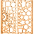 thumbnail image 1 of Yazoeia 2Pcs Student Ruler Multifunctional Drawing Stationery Multi Shaped Hollowed-Out Geometry Ruler with Protractor for School Plastic CJC912-140946, 1 of 8