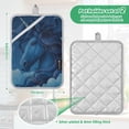 thumbnail image 3 of 2Pack Heat-Resistant Quilted Cotton Potholders - Stylish Kitchen Grips for Hot Pots & Pans Ovens Elegant Blue Unicorn, 3 of 7