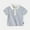 White, variant on KONDYS Toddler Shirts for Boys Girls Stripe Letter Printed Short Sleeve Button Down Collar Summer Vacation Shirt for 18-24M