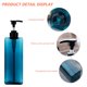thumbnail image 3 of Paquete de 2 dispensadores de botellas con bomba de 1000ml, dispensador de loción de plástico cuadrado rellenable, botella con bomba de loción vacía para champú, loción y jabón, 3 of 5