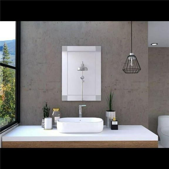 Depot E-Shop DE-EG40021 Nemi Rectangle Looking Glass Mirror, Clear