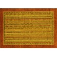 thumbnail image 1 of Ahgly Company Machine Washable Indoor Rectangle Abstract Yellow Modern Area Rugs, 2' x 4', 1 of 4