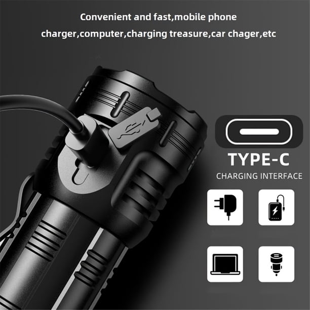 Lampe De Poche Rechargeable Mini – 3 LED 350 Lumens, 5 Modes, Aimant Et Clip USB, Compacte Et Puissante