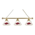 thumbnail image 1 of Holland Bar Stool BL3BRArknUn Arkansas Razorbacks 3 Shade Pool Billiard Light, Brass, 1 of 1