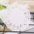 thumbnail image 4 of Lace Coasters 100pcs Glass Cup Mats Paper Cup Pad Paper Texture Suitable for Drinking Water Home Office Drinking, 4 of 8