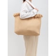 thumbnail image 5 of Yoyauz Ladies' Tote Bag Canvas Beach Tote Bag With Zipper Large Shoulder Backpack Handbag, Suitable For Travel, Work, Gym, 5 of 7