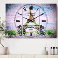 thumbnail image 2 of DesignArt Paris Eiffel Toweragainst Blue Sky Large Wall Clock, 2 of 2