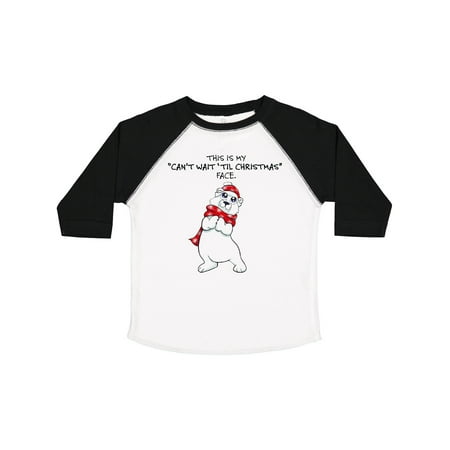 

Inktastic Christmas Face- Bear-red Scarf Gift Toddler Boy or Toddler Girl T-Shirt