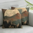 thumbnail image 2 of COMIO Boho Abstract Mountain Pillow Covers Nature Landscape Sunset Forest Print Decoration Throw Pillows Green Tree Square Cushion Case Decor&nbsp;2pc, 2 of 6