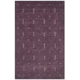 thumbnail image 2 of Rugsotic Carpets Hand Knotted Wool Area Rug 3'x5' Purple Contemporary Rectangle Indoor Rug for Living Room, Bedroom Antimicrobial L00501, 2 of 6