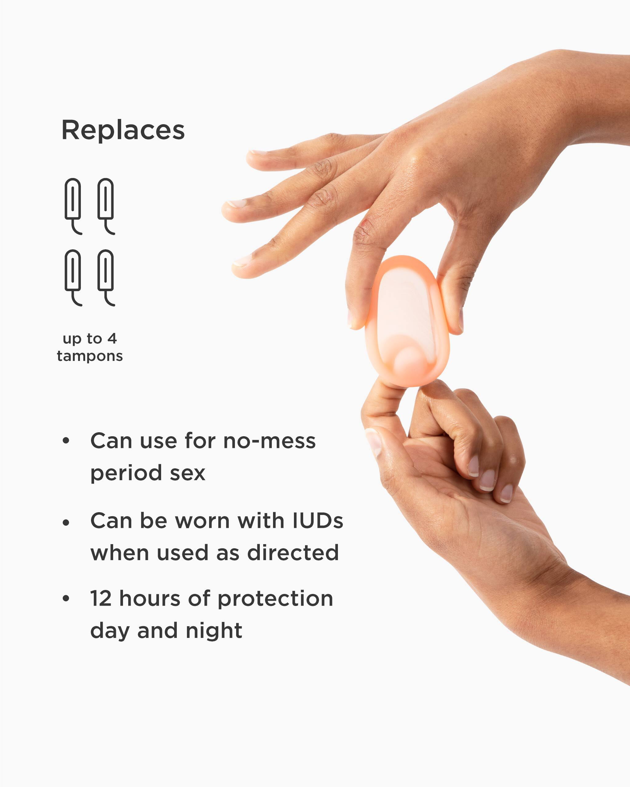 Saalt Menstrual Disc Size Small - Soft, Flexible, Reusable Medical-Grade Silicone - Wear 12 Hours - Removal Notch - Made in USA