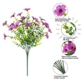 thumbnail image 2 of Purple Artificial Flowers Faux Bouquet, Uv Resistant Fake Silk Flowers with Eucalyptus Stems, No Fade Faux Floral Arrangements for Home Decor Wedding Centerpiece Outdoor Patio,, 2 of 9