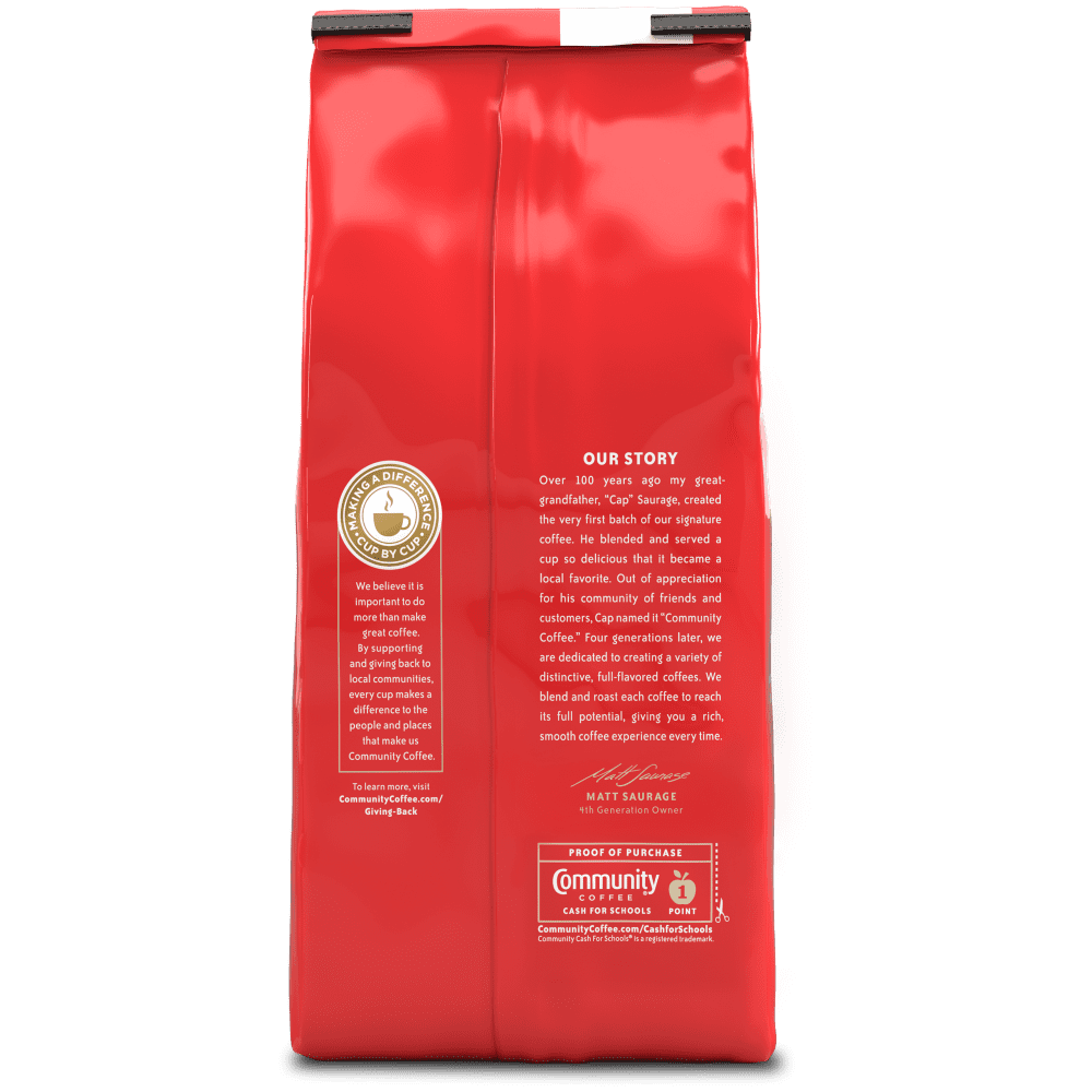 Community Coffee Café Special® Decaf Medium-Dark Roast Ground 12 oz Gable Top