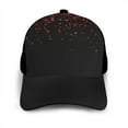 thumbnail image 3 of Naloa Red Glitter1 Adult adjustable Print Baseball Hat, Patchwork curved brim baseball capfor Men and Women, One Size, 3 of 5