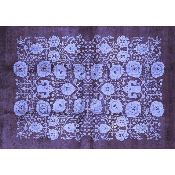 Ahgly Company Indoor Rectangle Oriental Blue Industrial Area Rugs, 8' x 12'