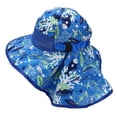 thumbnail image 3 of Gorro de sol ajustable y transpirable para bebé, protección solar, gorro de verano para niños pequeños, niñas y niños, protección para el cuello con ala ancha, UPF 50+, gorro unisex, 3 of 5