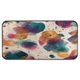 thumbnail image 2 of 39x20 Inch Non-Slip Floor Mat Hallway Runner Rug Entrance Floor Mat Runner for Kitchen and Living Room Teal and Orange Abstract Shapes, 2 of 8