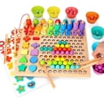 thumbnail image 1 of Tablero multijuego 6 en 1 para clasificación, pesca magnética y tarjetones intercambiables Yuff! Montessori, 1 of 6