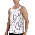 thumbnail image 2 of Fotbe Lavender Flowers Pattern Men's Quick Dry Workout Tank Top Gym Muscle Tee Fitness Bodybuilding Sleeveless T Shirt Breathable Workout Shirt-Medium, 2 of 9