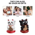 thumbnail image 5 of 2Pcs New Year Cat Adorn Japanese Cat Ornament Resin Craft Room Decoration, 5 of 6