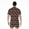 thumbnail image 2 of Watercolor Flamingo Pattern Short Sleeve Men'S Rompers, Flamingos Lover Casual Summer Jumpsuits Outfit, 2 of 4