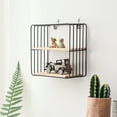 thumbnail image 3 of Estantes flotantes FloreceBien Estantes colgantes montados en la pared para decoración de paredes, almacenamiento | Soporte de metal y estante de pared de madera para sala de estar, dormitorio, baño,, 3 of 5
