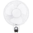 thumbnail image 1 of InfiniPower Ventiladores digitales de montaje en pared para el hogar de 16 pulgadas, inclinación ajustable, 90 grados, 3 configuraciones de velocidad, 1 paquete, blanco, 1 of 5
