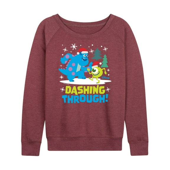 Monsters Inc - Dashing Through - Women's Lightweight French Terry Long Sleeve Shirt