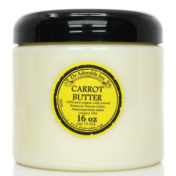 Dr Adorable - 16 oz - Carrot Butter - Unrefined Organic Fresh Natural