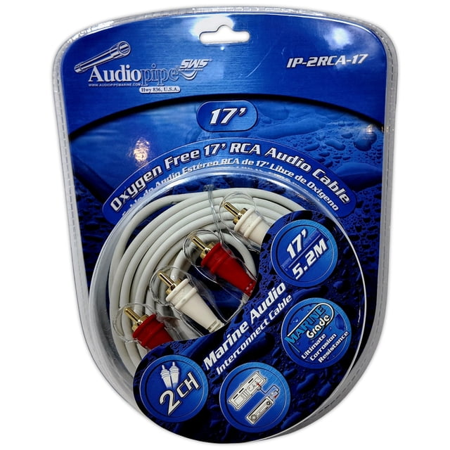 Cable RCA Marino Audiopipe IP2RCA17 5.2 Metros Libre Oxigeno