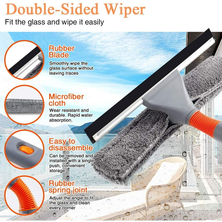  eazer Squeegee Window Cleaner 2 in 1 Rotatable