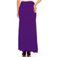thumbnail image 3 of Women's Plus Size High Waist A-Line Maxi Skirt, 3 of 7