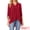 Red, variant on Women's High Low Tops 3/4 Bell Sleeve V Neck Chiffon Blouse XL Navy Blue