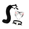 thumbnail image 4 of Orejas y cola larga falsas, regalos divertidos para mujeres y niñas, diadema para cosplay, baile de graduación negro, 4 of 9