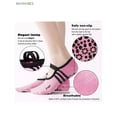 thumbnail image 6 of BadPiggies 3-Pack Non Slip Yoga Socks Slipper Womens Professional Rubber Dots Cycling Socks for Pilates Ballet Dance, 3 Color/Set, 6 of 6