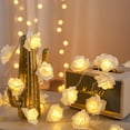 thumbnail image 3 of LED Rose Flower String Lights for Birthday Wedding Party Festival Valentine's Day Home Decor(3.2ft 10LED Warm Lights)-Battery Operated, 3 of 3
