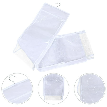 WHAMVOX Bag Storage Multifunctional Pouches for Purse Clear Tote White