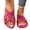 Hot Pink, variant on Fashion Dressy Indoor/Outdoor Slides, Women's Summer Flat Slide Sandals Open Toe Casual Comfortable Slip On Mule Shoes for Beach Vacation Yoga Walking, Hot Pink 8