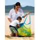 thumbnail image 4 of Bolsa de playa de malla, bolsas y bolsos de playa extragrandes, mochila, juguetes, toallas, arena para guardar juguetes de playa para niños, 4 of 5