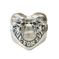 thumbnail image 2 of 925 Sterling Silver Love Forever Skulls Heart Ring TA443 Small Model US Size 9, 2 of 16